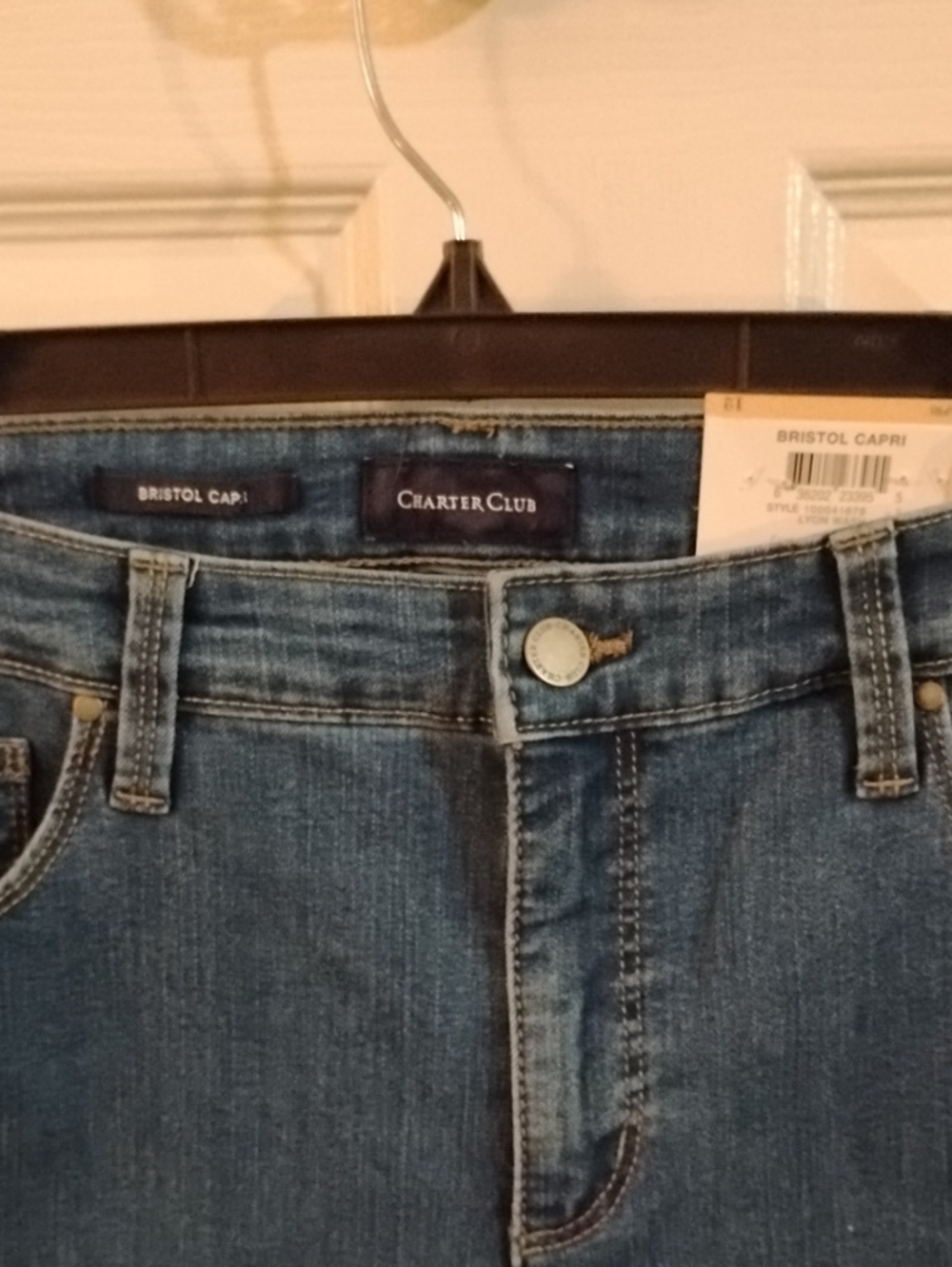 Charter Club Women's Blue Denim Capri Jeans